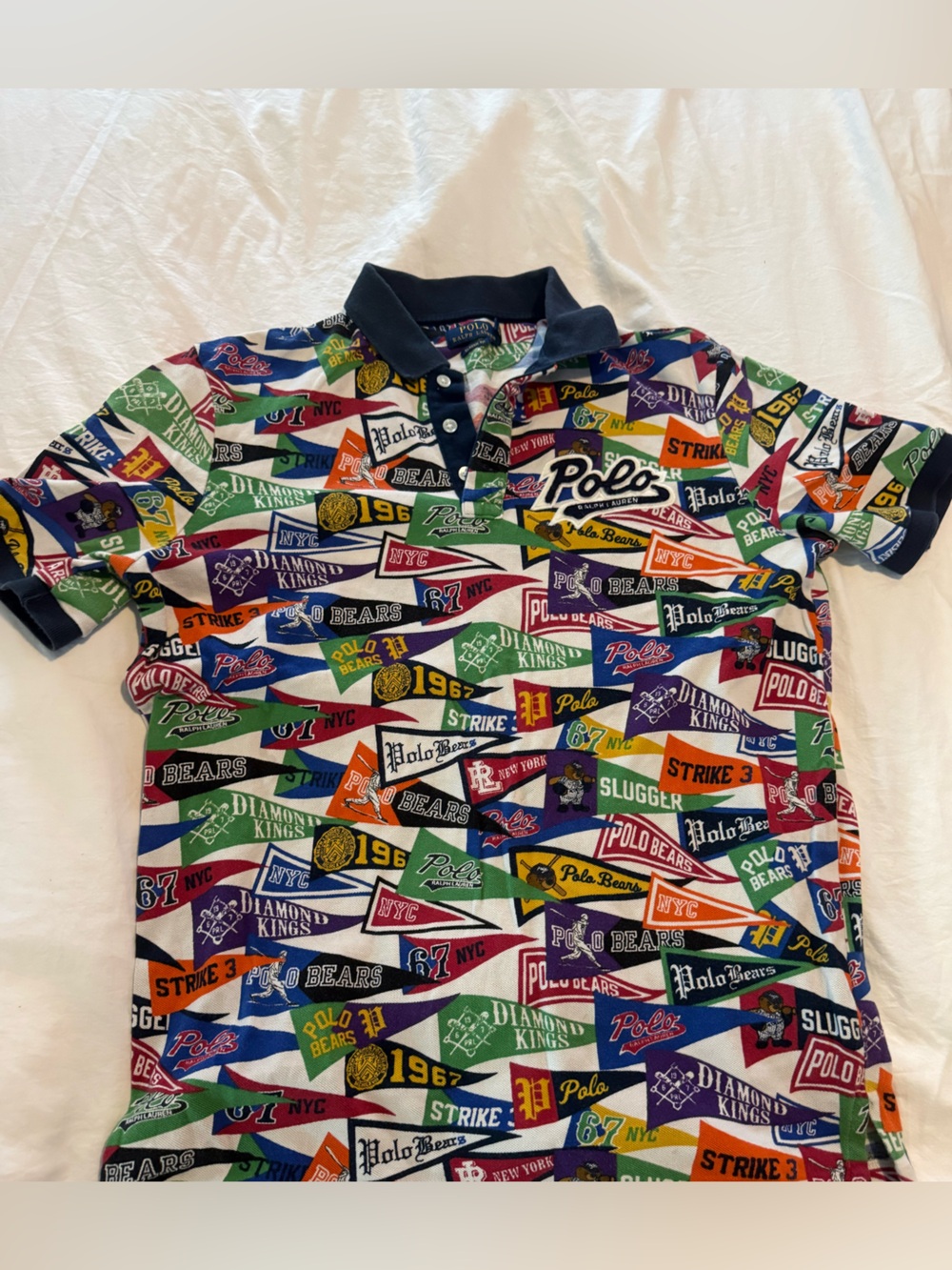 Polo by Ralph Lauren Men’s Multi-Color Printed Polo Shirt GUC 0782